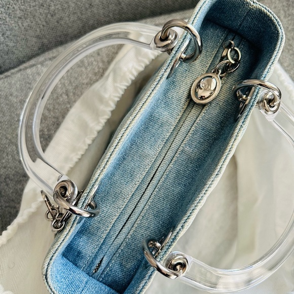 SOLD Christian Dior Lady Dior Cannage Denim Purse - Picture 7 of 15